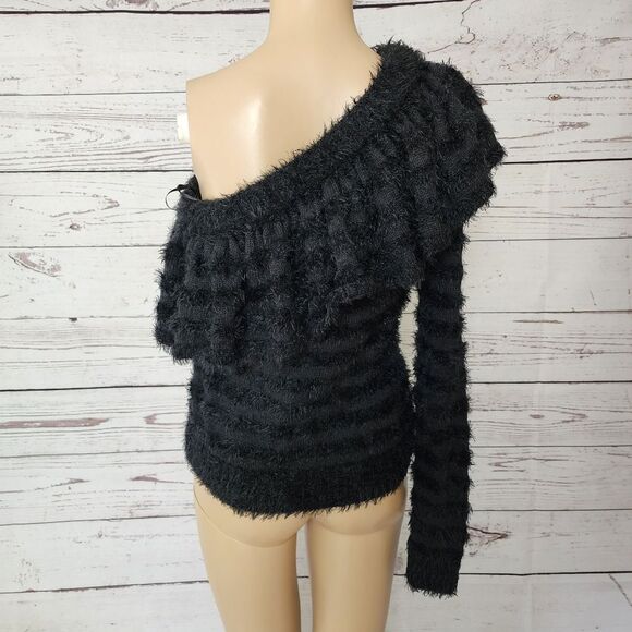 WAYF Johnie One Shoulder Sweater Small NWT - Picture 4 of 7